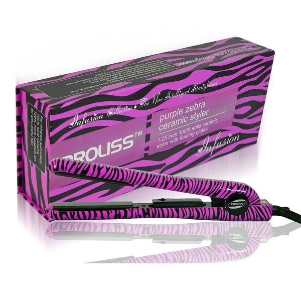 Purple Zebra 1.25" Infusion | Flat Iron