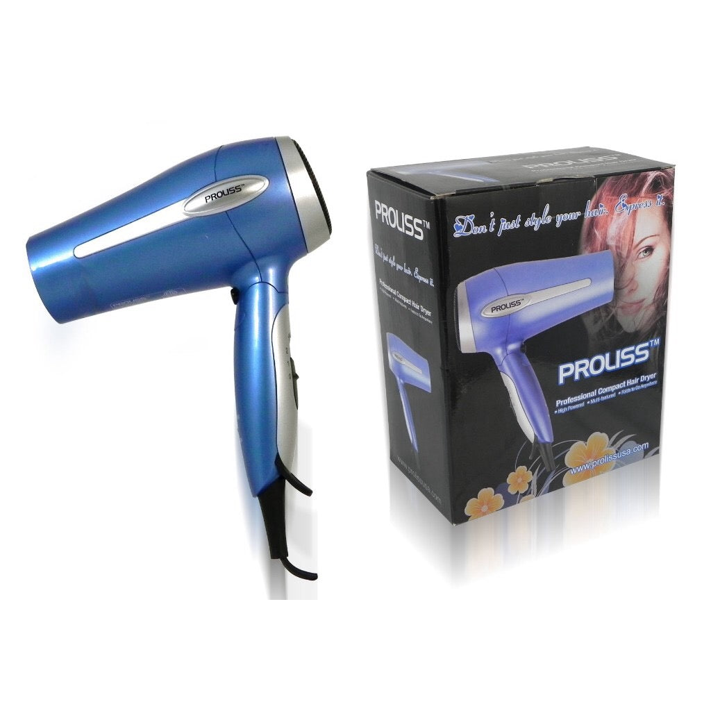 Blue Compact Travel Dryer Dryer Proliss USA